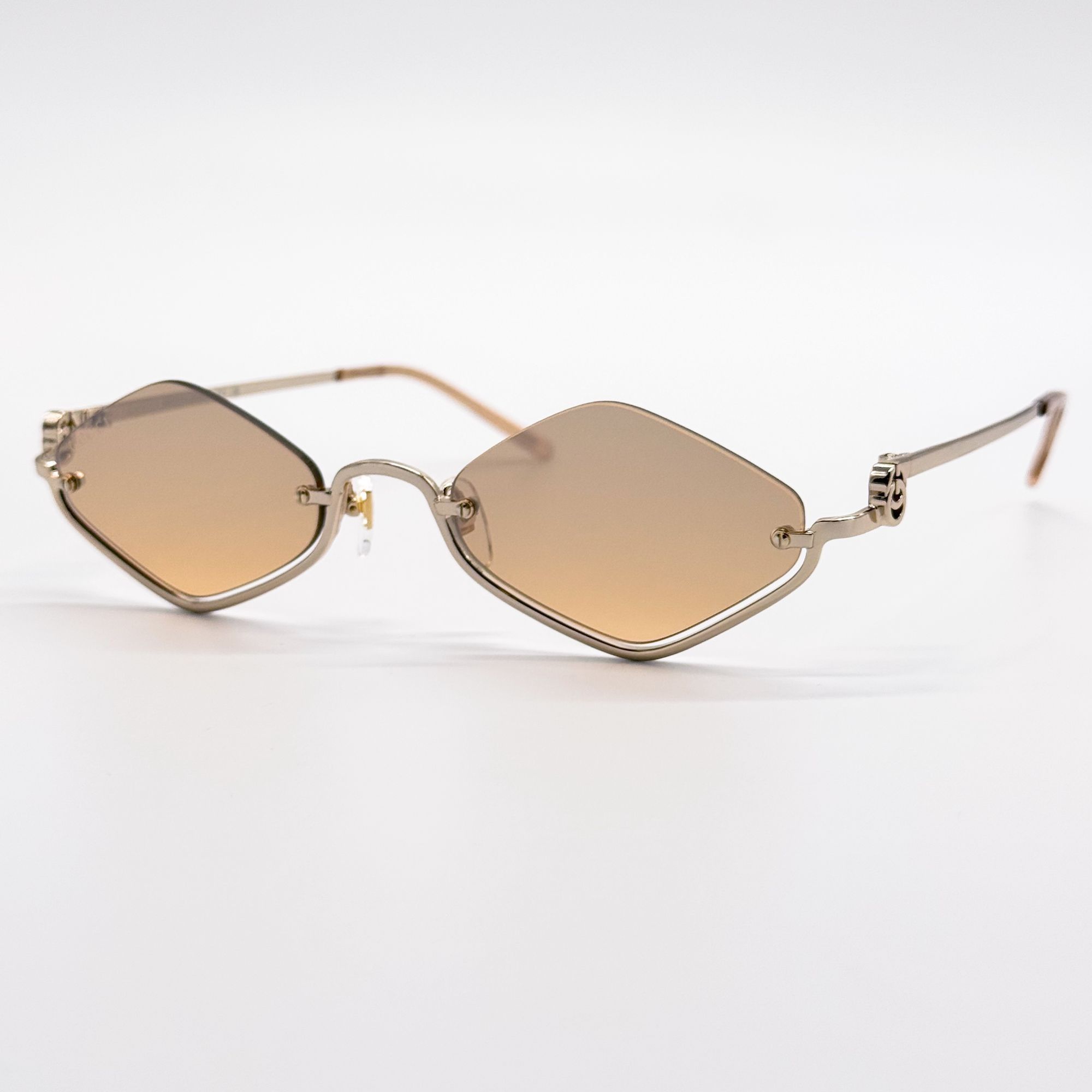 Gucci NEW GUCCI SUNGLASSES GOLD WOMEN GEOMETRIC EYEWEAR GUCCI GG16 Size ONE SIZE - 2 Thumbnail
