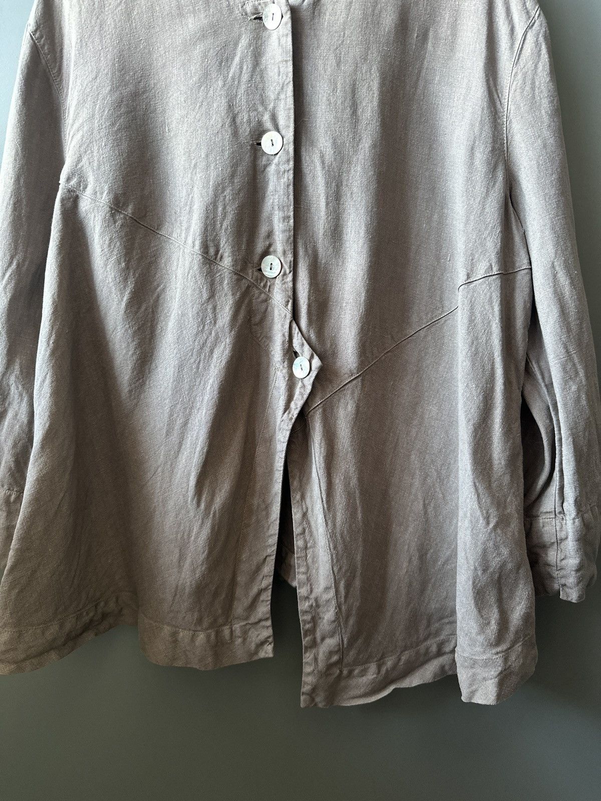 OSKA OSKA Kimono Shirt Linen Relaxed Jacket Size L / US 10 / IT 46 - 4 Thumbnail