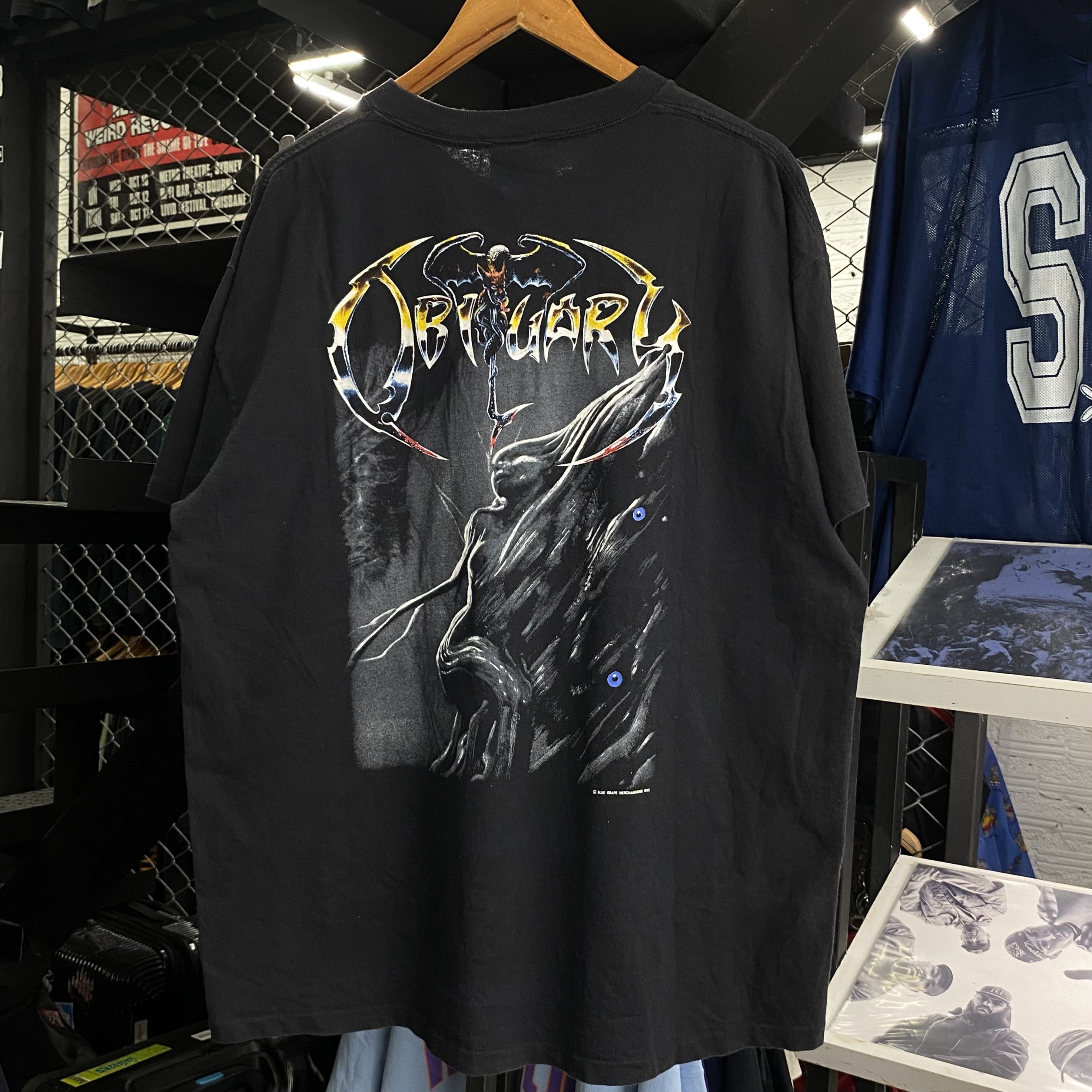 Band Tees OBITUARY Original Vintage 1993 Rare Death Metal Shirt Size US XL / EU 56 / 4 - 5 Thumbnail