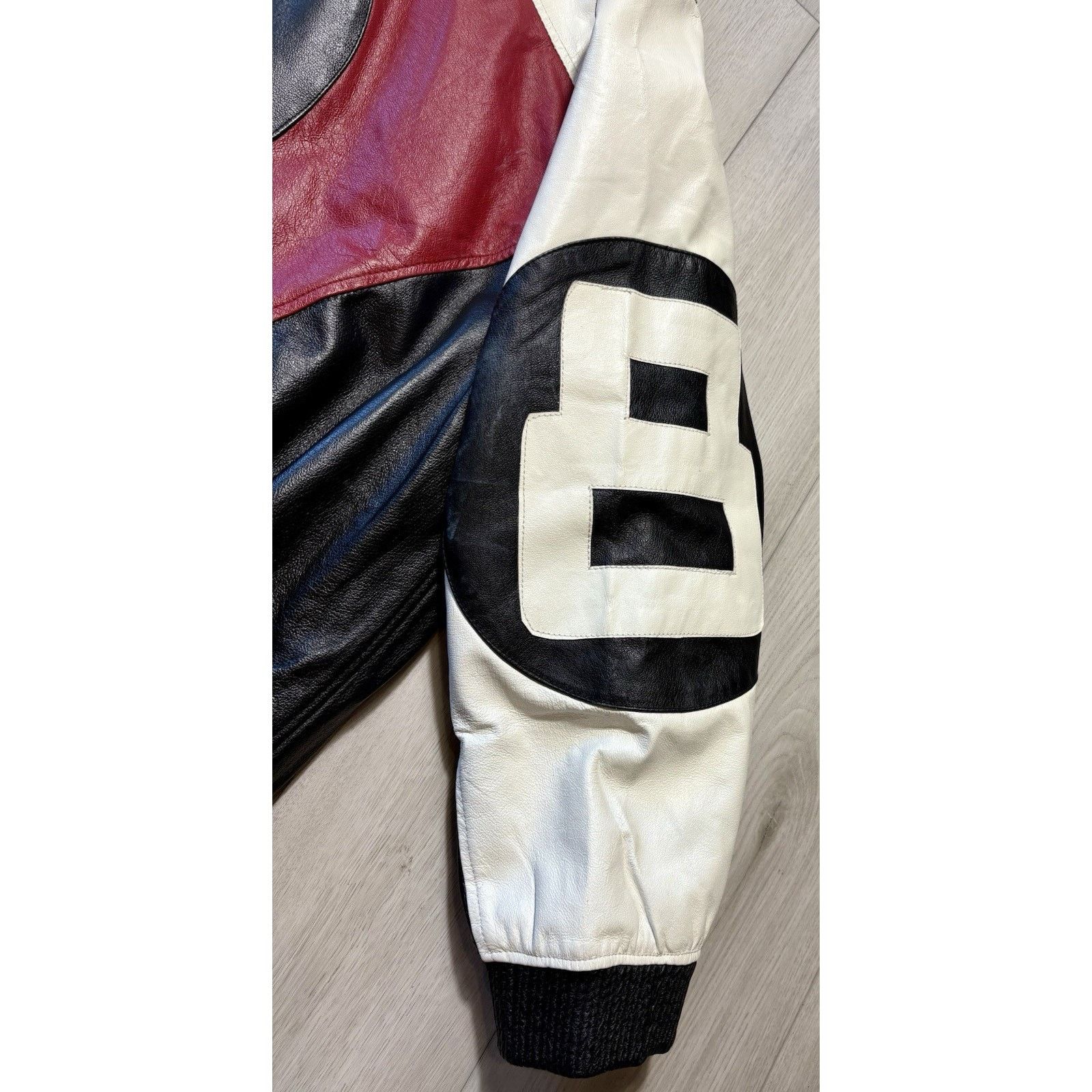 Other David Puddy Seinfeld Style 8 Ball Leather Jacket VTG 3XL Size US XXL / EU 58 / 5 - 15 Thumbnail