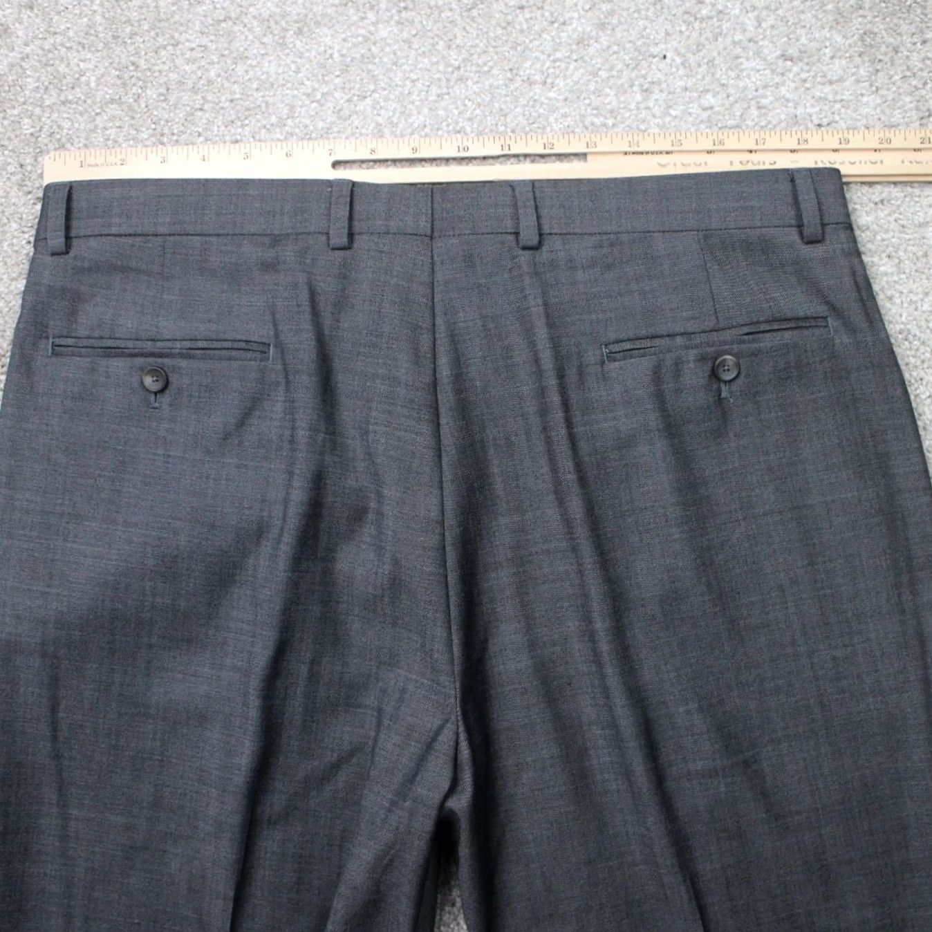 Jos. A. Bank Jos. A. Bank Pants Mens 38x30 Gray Slim Dress Flat Front Wool Stretch Travel Tech Size US 38 / EU 54 - 6 Thumbnail