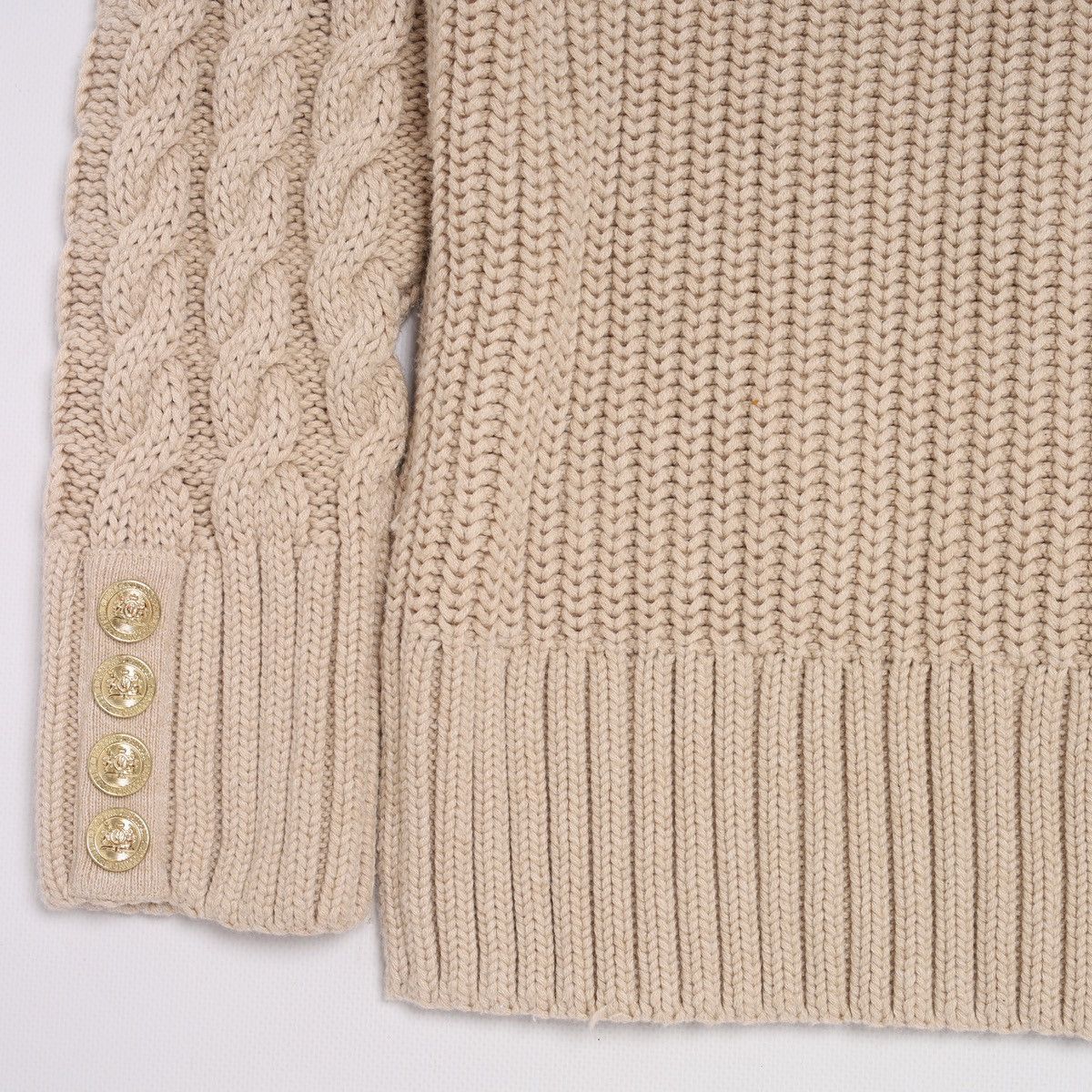 Other Holland Cooper Greenwich Cable Knit Jumper Sweater Beige Size M / US 6-8 / IT 42-44 - 13 Thumbnail