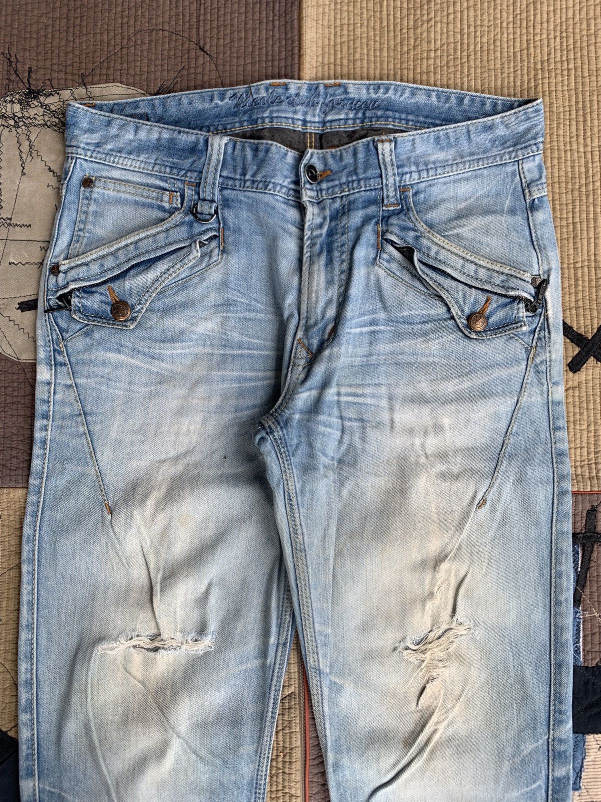Nicole Club Nicloe Club For Men Bootcut Jeans Distressed ERD Size US 32 / EU 48 - 4 Thumbnail