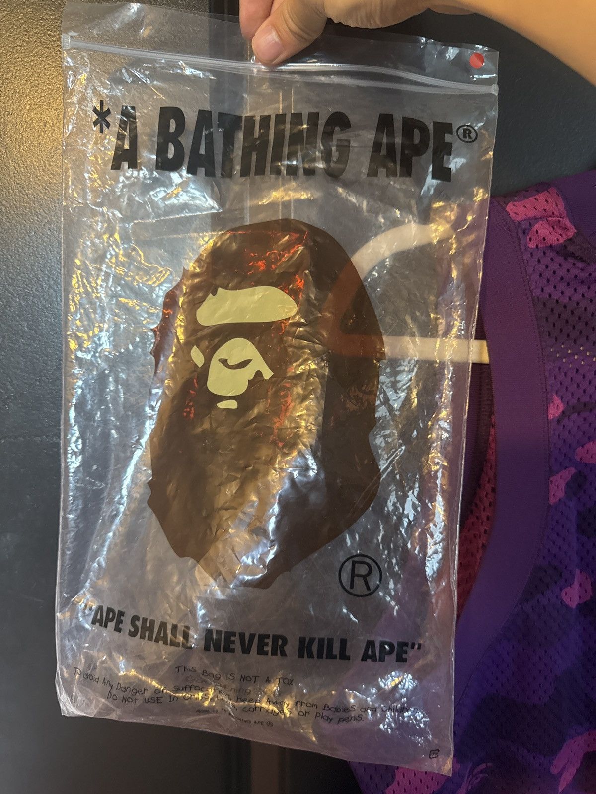 Bape Bape purple camp jersey Size US L / EU 52-54 / 3 - 11 Thumbnail