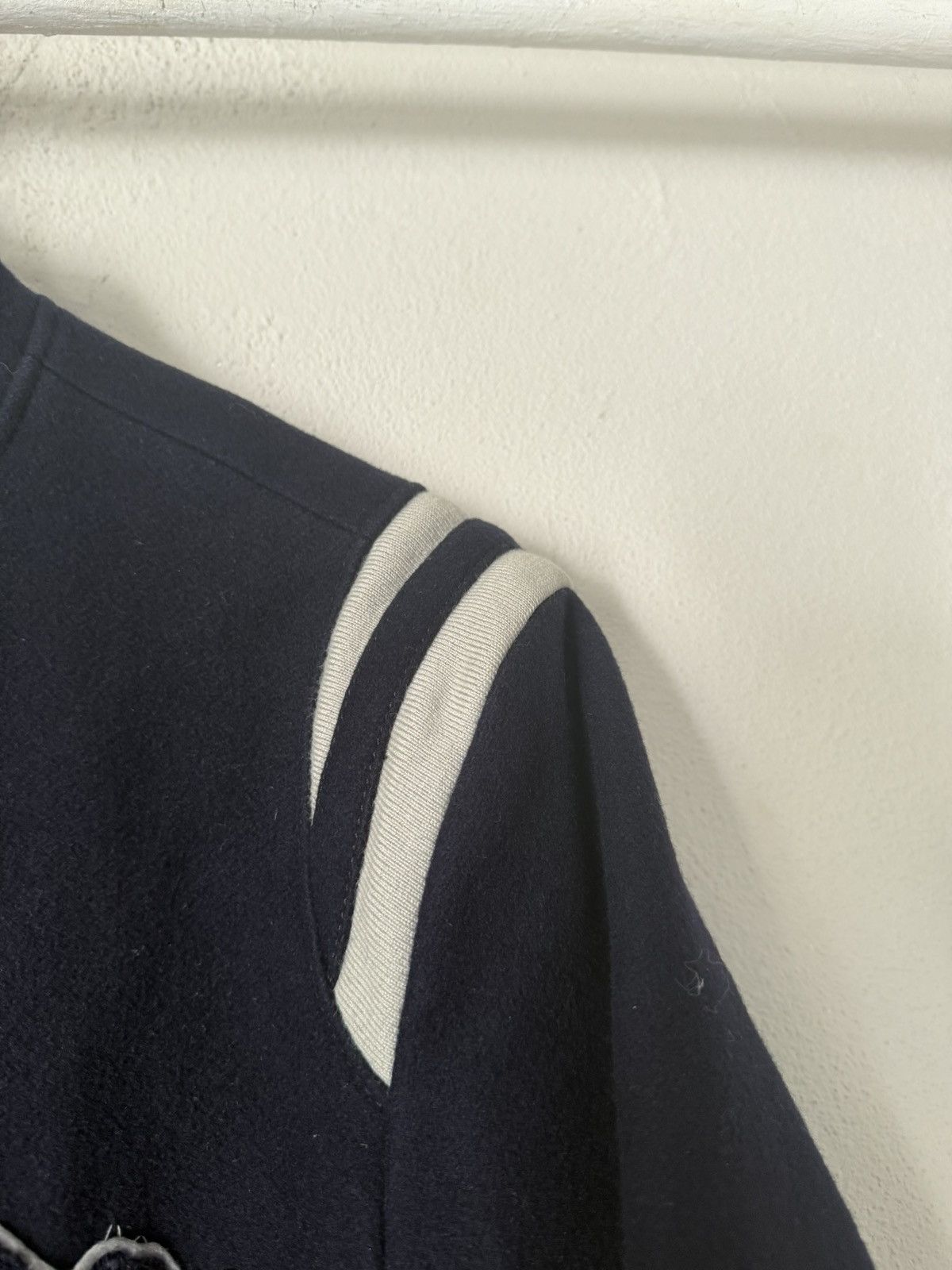Lanvin Lanvin Navy Wool Varsity Jacket w/ Lobster Patch Size US S / EU 44-46 / 1 - 5 Thumbnail