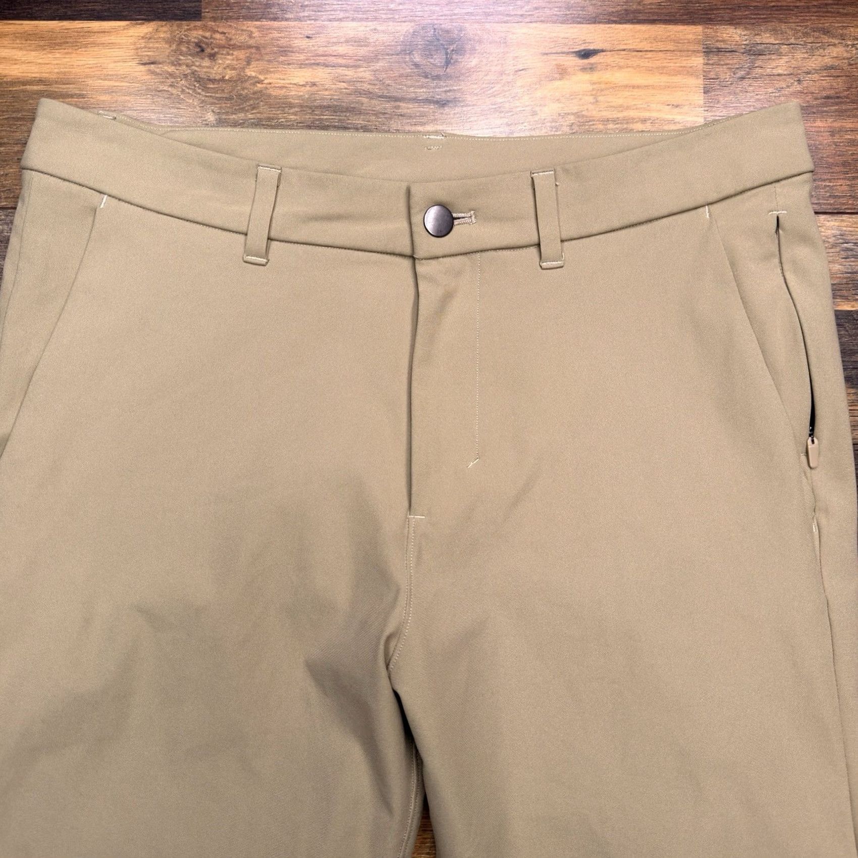 Lululemon Lululemon ABC Pants Mens 31 Slim Fit Tan Mid Rise Pocket Zip Size US 31 - 3 Thumbnail
