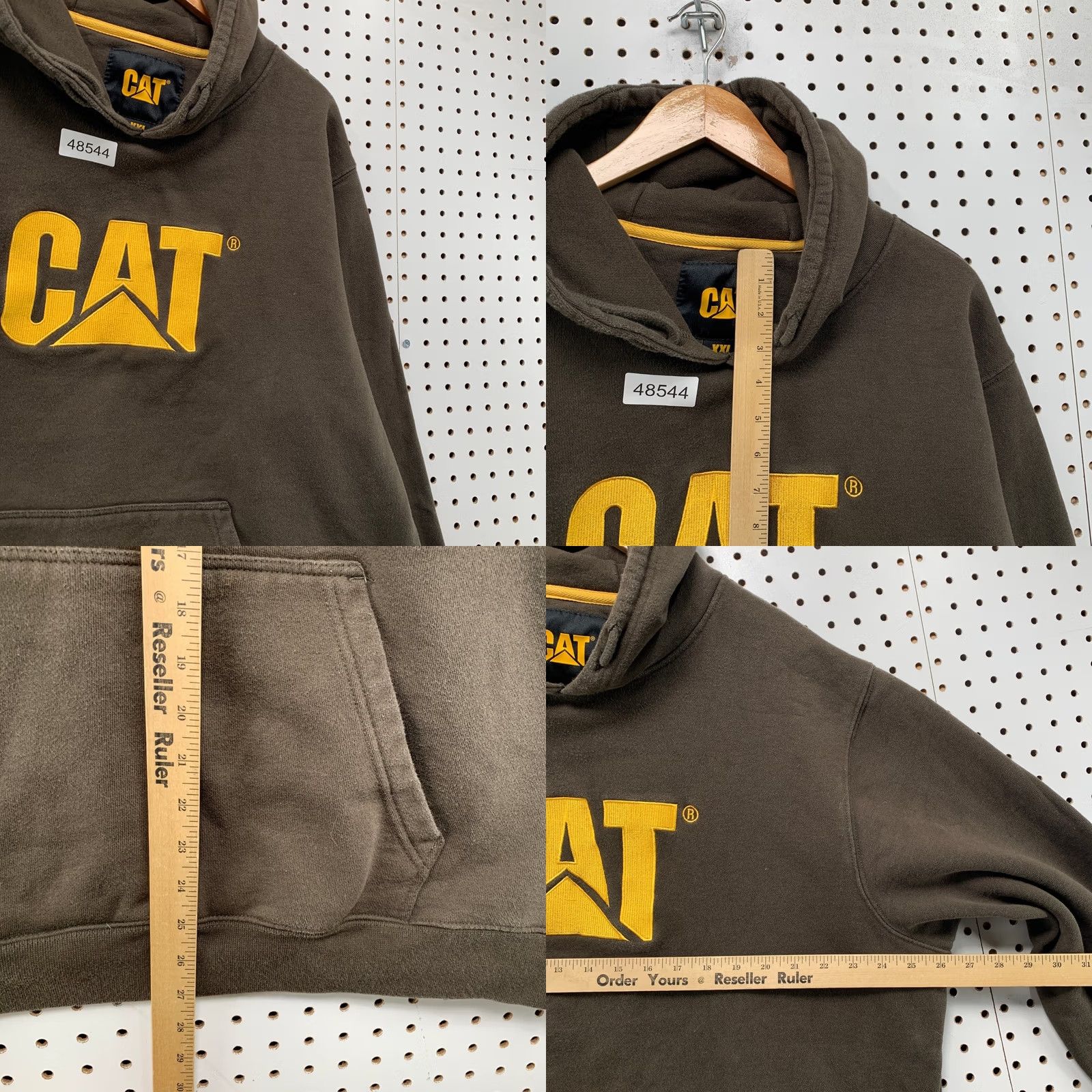 Caterpillar Vintage Caterpillar CAT Hoodie Mens XXL Brown Embroidered Logo Sweatshirt Size US XXL / EU 58 / 5 - 8 Thumbnail