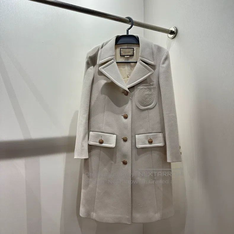 Gucci Gucci Double G embroidered button wool coat Size XS / US 0-2 / IT 36-38 - 1 Thumbnail