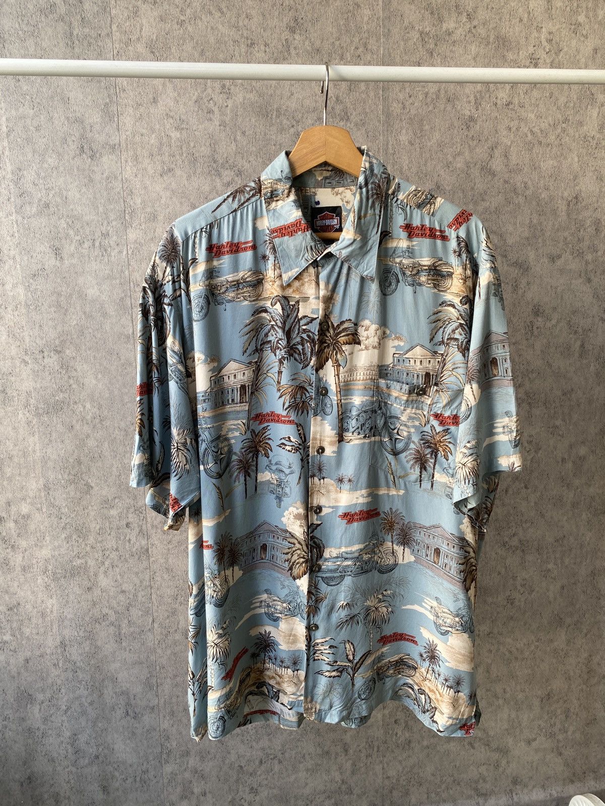 90s USA製 HARLEY-DAVIDSON TORI RICHARD Harley Davidson × Tori Richard × Vintage Vintage 90s Harley