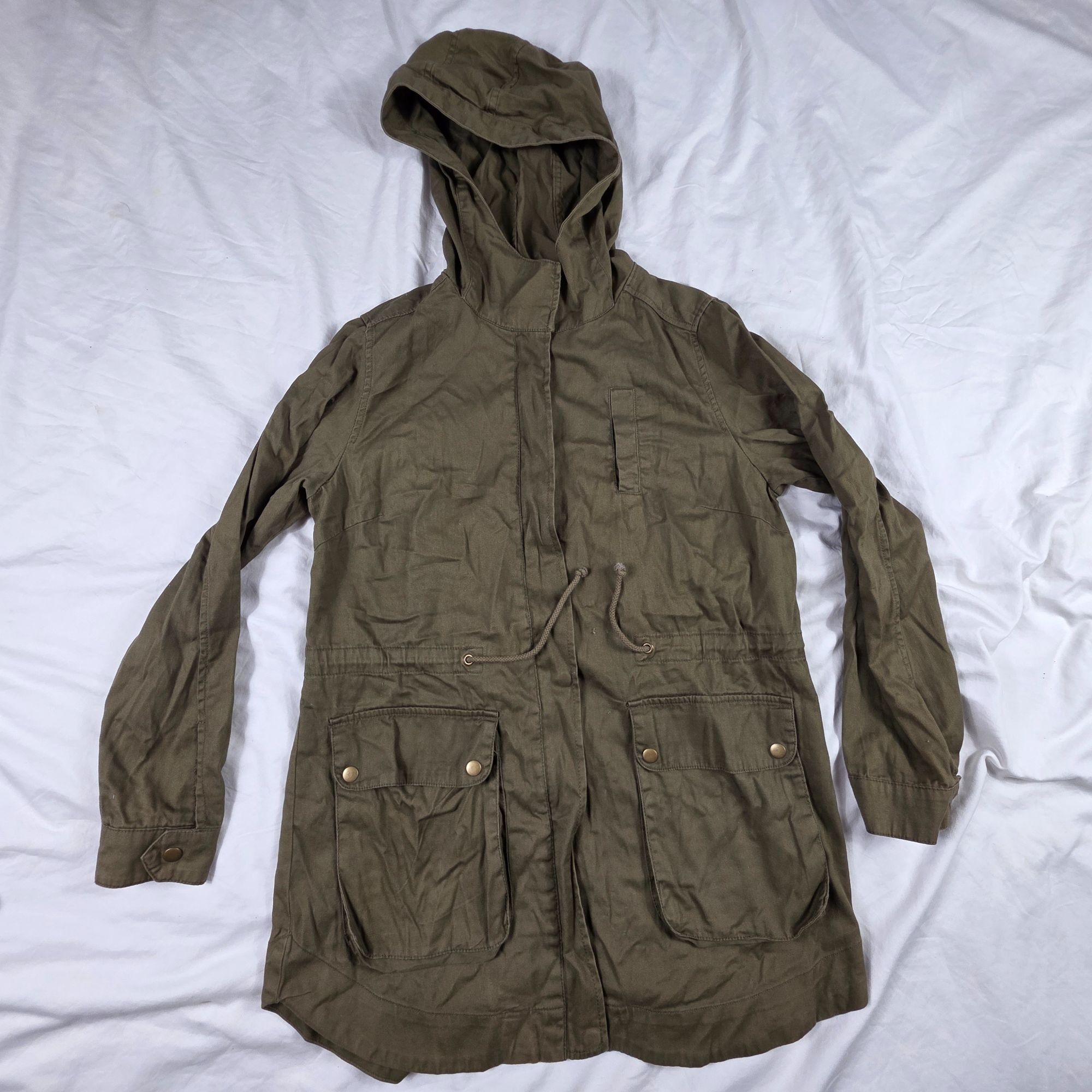 Other Be Cool Womens Size Large Green Hooded Military Style Jacket Size L / US 10 / IT 46 - 1 Thumbnail