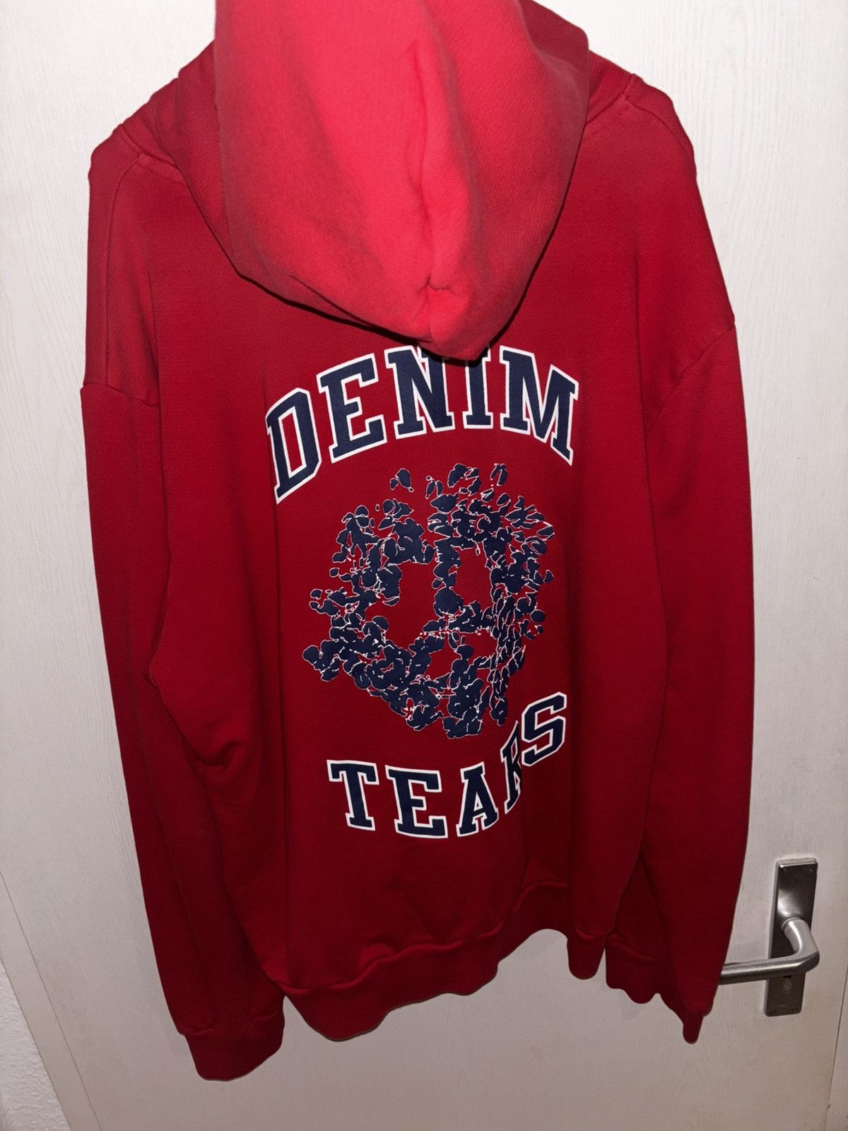 DENIM TEARS Size L - Denim Tears Cotton Wreath Red Zip Up Hoodie