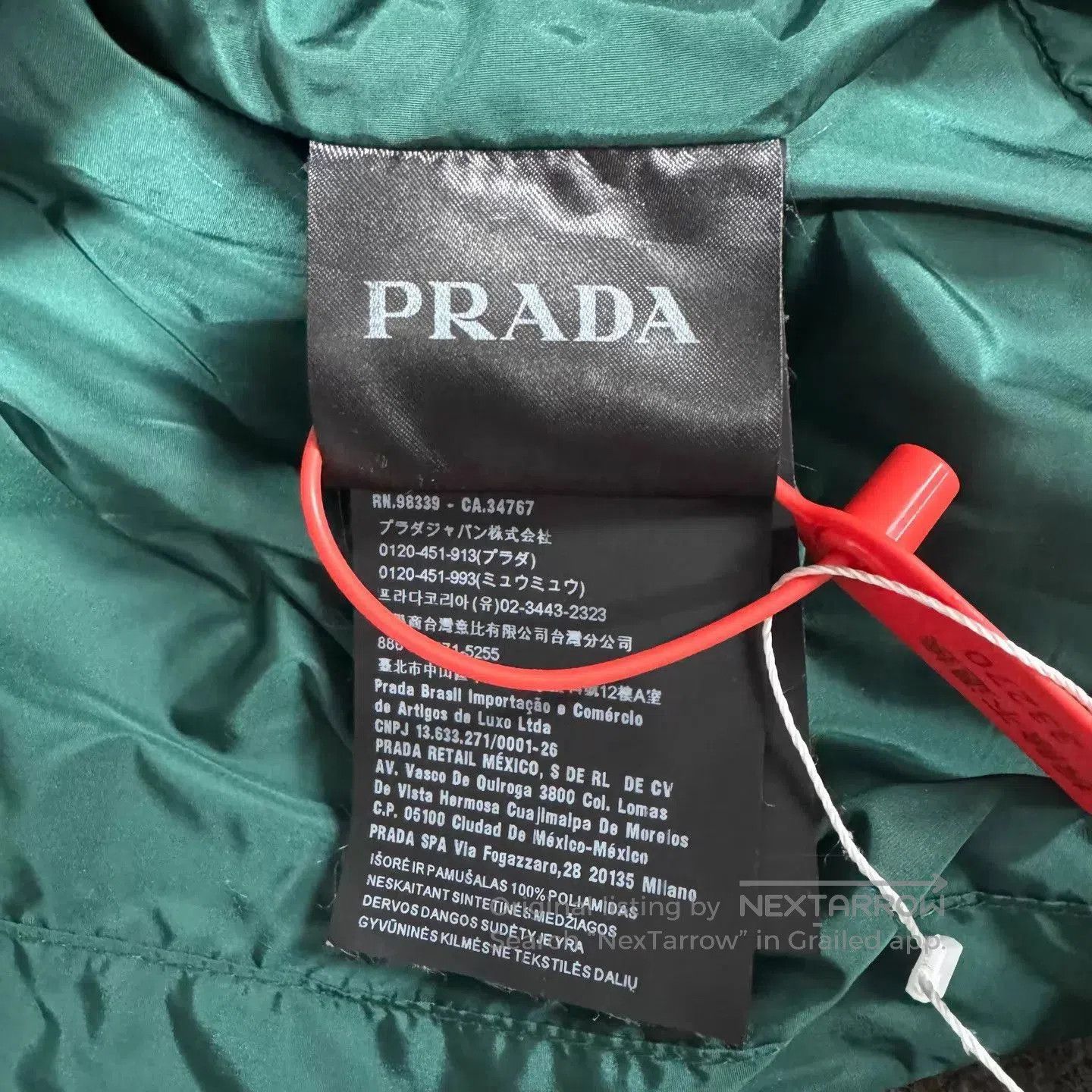 Prada Green Hooded Lightweight Jacket Size M. Size US M / EU 48-50 / 2 - 8 Thumbnail
