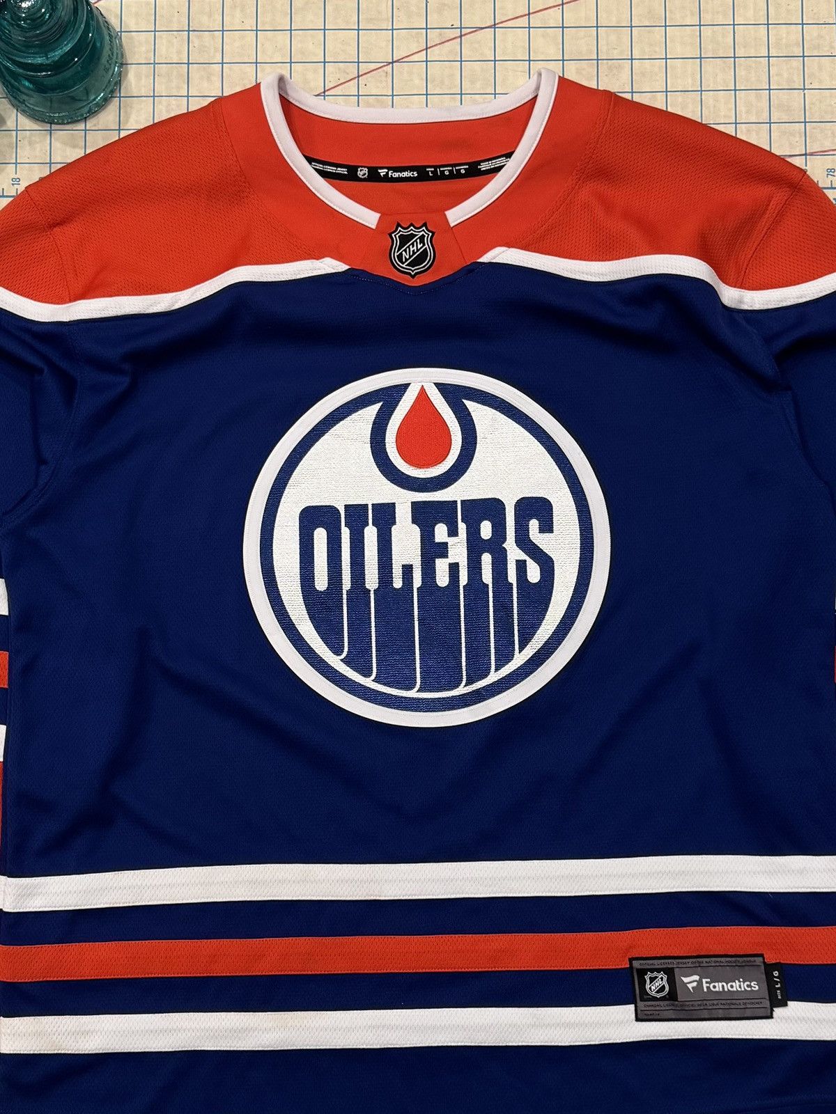 NHL Edmonton Oilers Blank Hockey Jersey Fanatics Mens Large Size US L / EU 52-54 / 3 - 3 Thumbnail