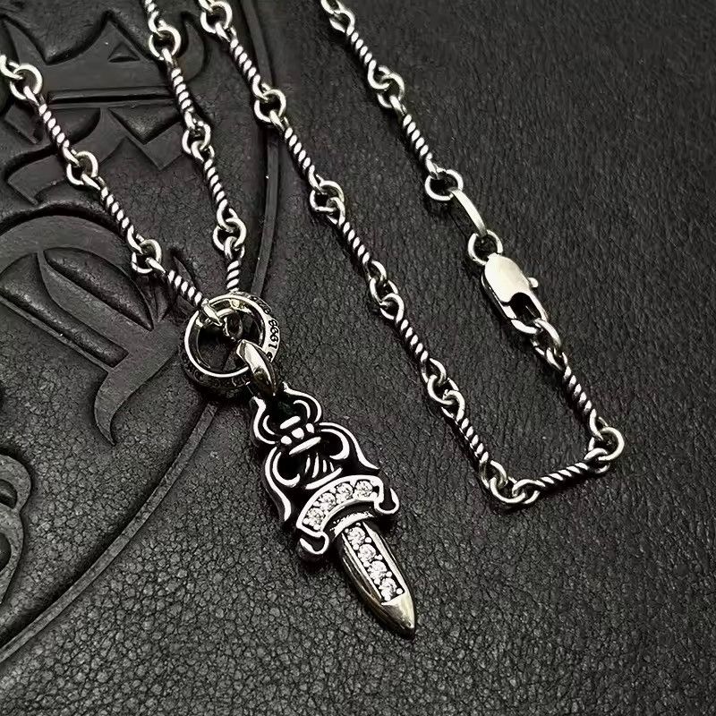 Jewelry Punk Skull Vintage Diamond Imitation Trendy Necklace Size ONE SIZE - 2 Thumbnail