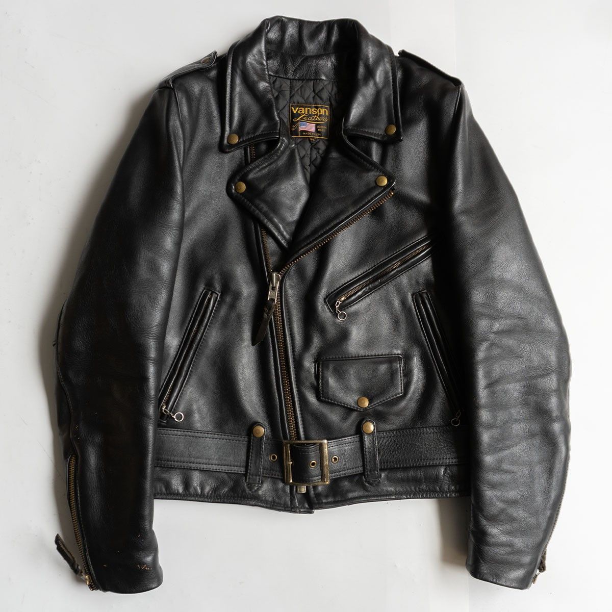 Vintage VANSON Double Rider Jacket Size 40 Size US XXS / EU 40 - 1 Thumbnail
