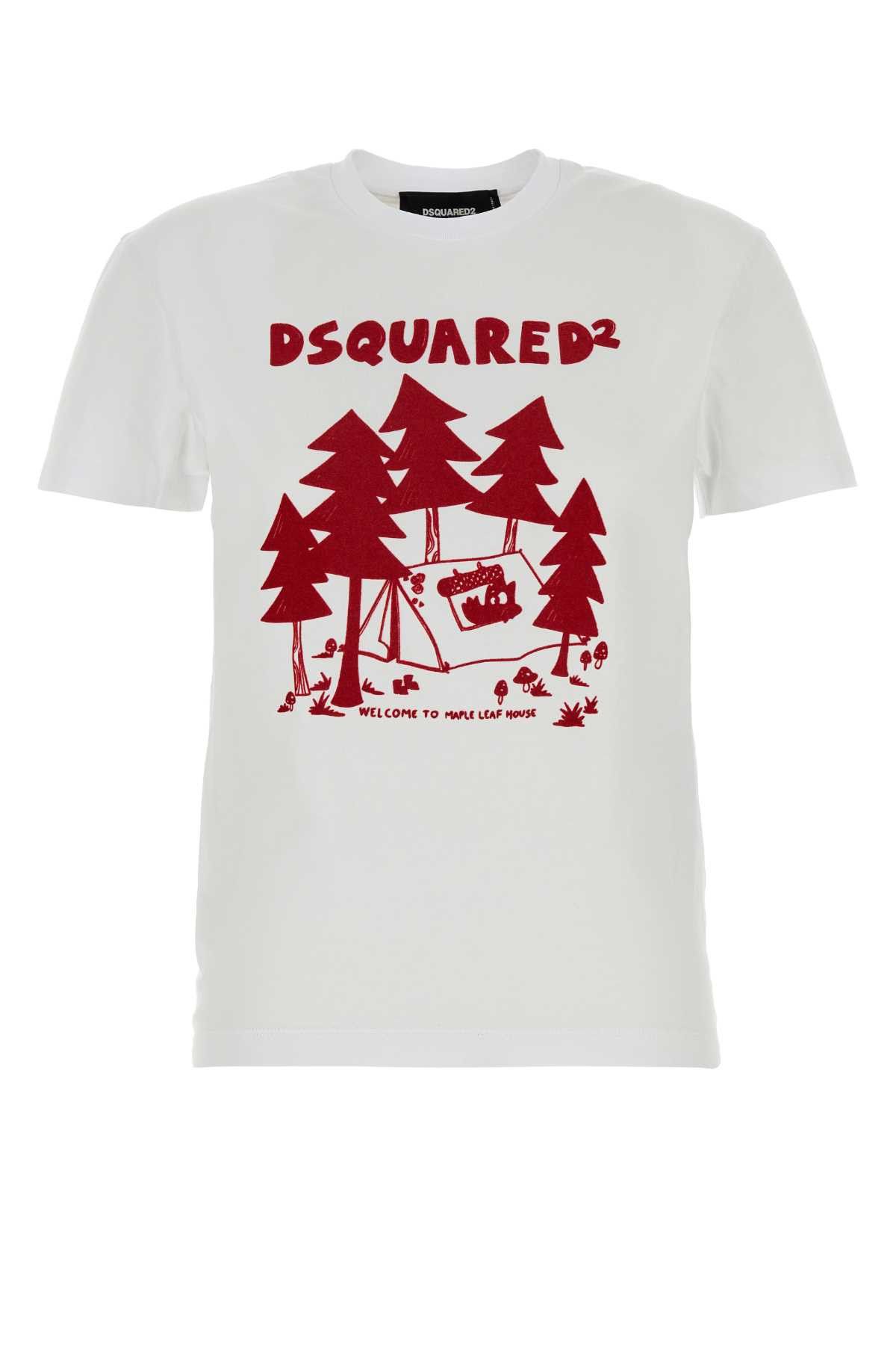 Dsquared2 White Cotton Just Right T-Shirt Size XS / US 0-2 / IT 36-38 - 1 Thumbnail