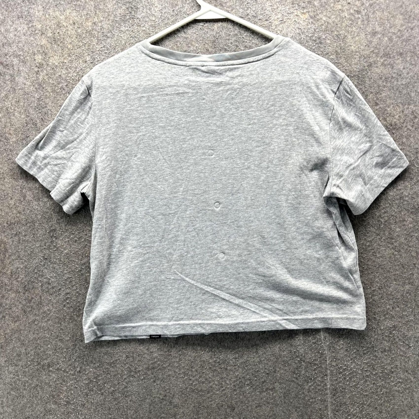Adidas Adidas Shirt Womens Medium Gray Cropped Crew Neck Short Sleeve Top Spell Boxy Size M / US 6-8 / IT 42-44 - 2 Thumbnail