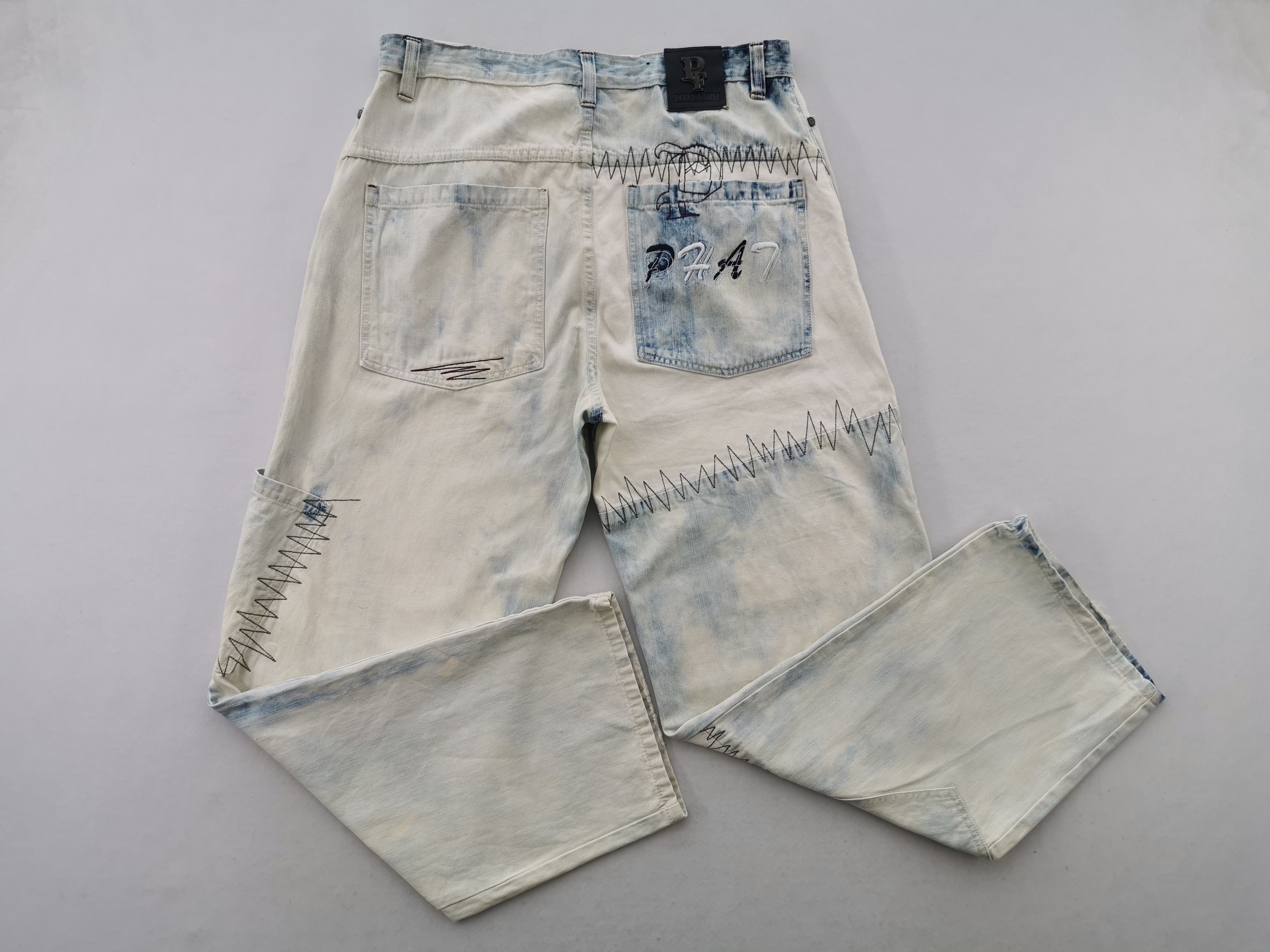 Phat Farm Vintage 90s Phat Farm Acid Wash Denim Jeans Size 36/36x33 Size US 36 / EU 52 - 4 Thumbnail