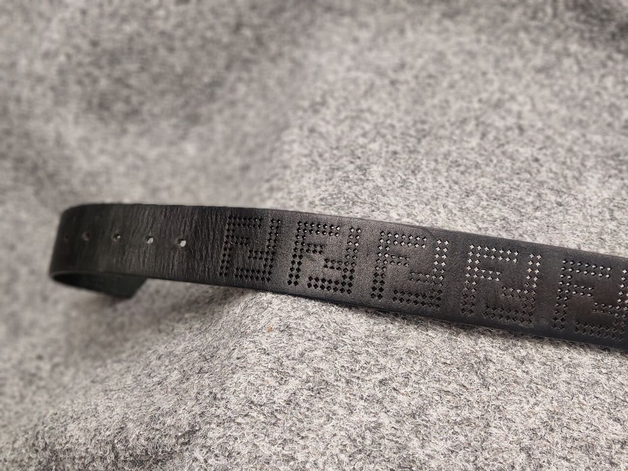 Fendi 🖤 Fendi FF zucca Logo authentic Leather Black Monogram Belt Size ONE SIZE - 8 Thumbnail