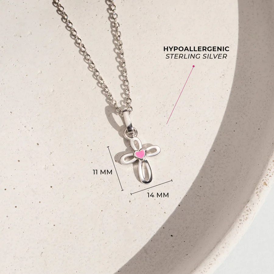 Other iny Open CZ Cross Baby Necklace Size ONE SIZE - 2 Thumbnail