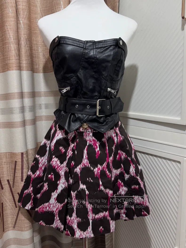 Vivienne Westwood Vivienne Westwood size 2 Pink and black leopard print skirt Size 24" / US 00 / IT 34 - 1 Thumbnail