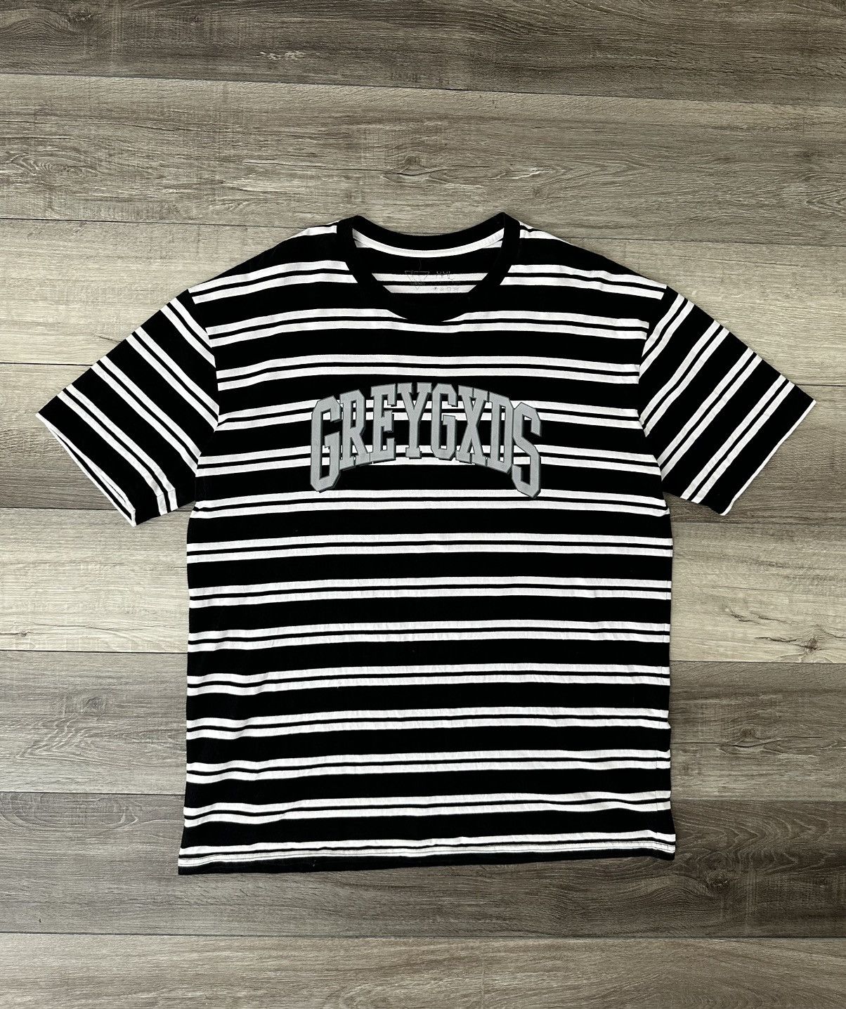 G59 Records RARE GREYGXDS Grey Gxds Black White Striped Logo Tee XXL 2XL Size US XXL / EU 58 / 5 - 1 Thumbnail