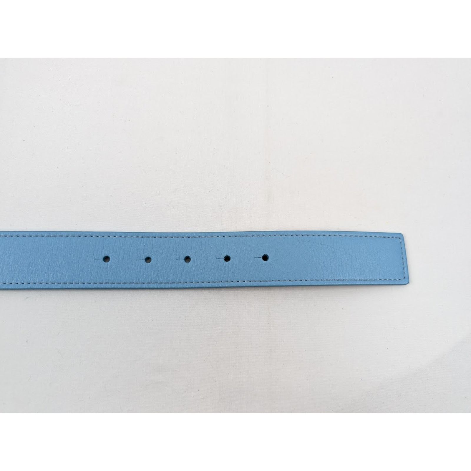 Amiri o1rshd1 Size:75 cm / 4cm Reversible Belt in Black/Air Blue Size 30 - 3 Thumbnail