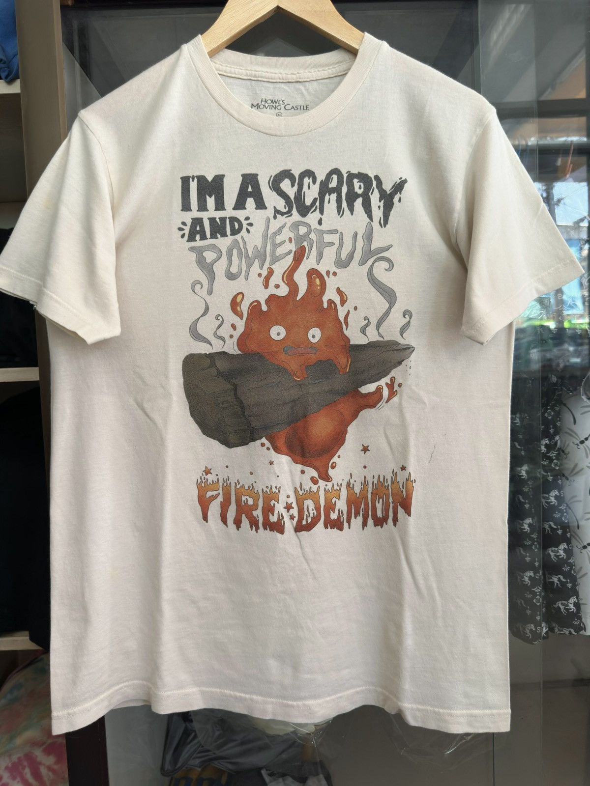 Anime Calcifer Howl's Moving Castle Studio Ghibli Movie Shirt Size US M / EU 48-50 / 2 - 1 Thumbnail