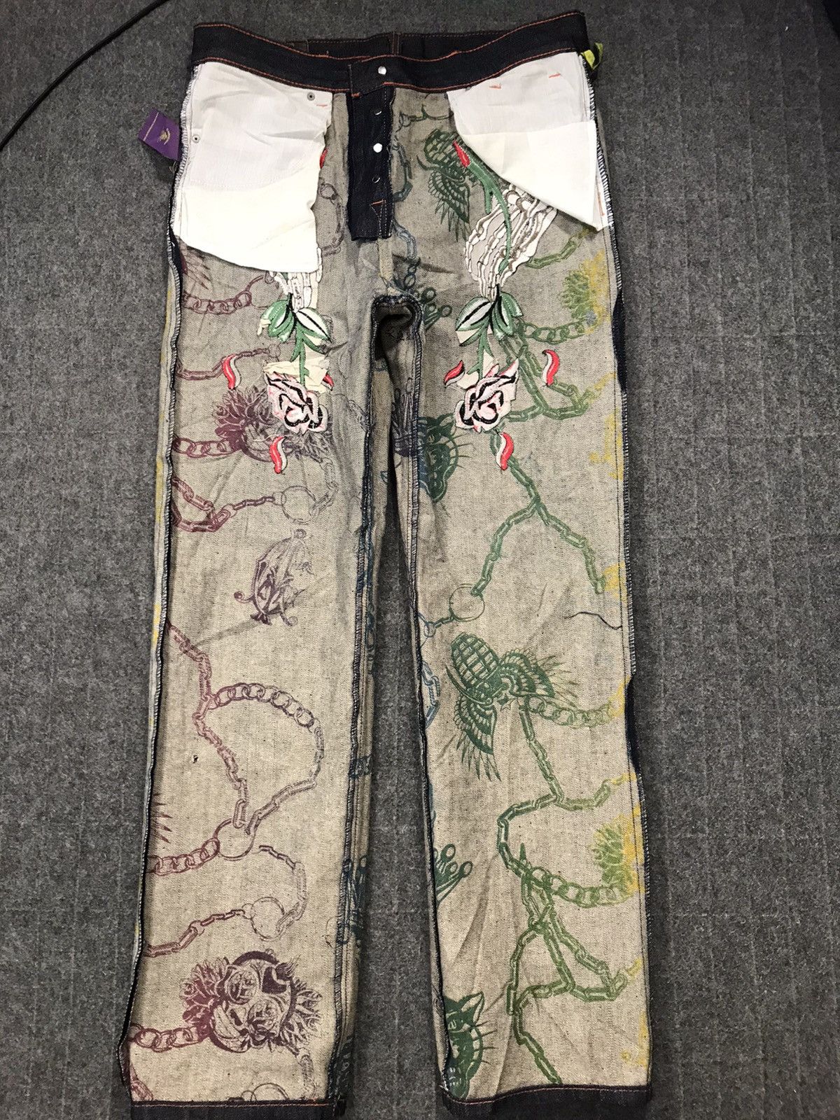 Christian Audigier Ed Hardy Denim Christian Audigier Embroidery Skull Bone Logo Size US 36 / EU 52 - 3 Thumbnail