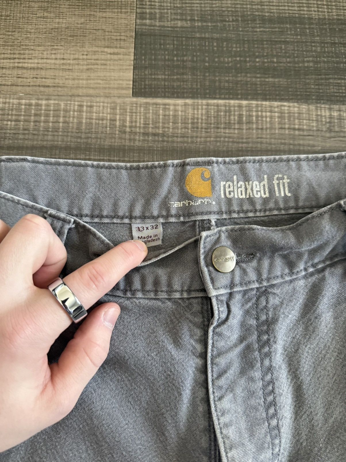 Carhartt Faded and Worn Carhartt Carpenter Pants - 33x32 Size US 33 - 3 Thumbnail