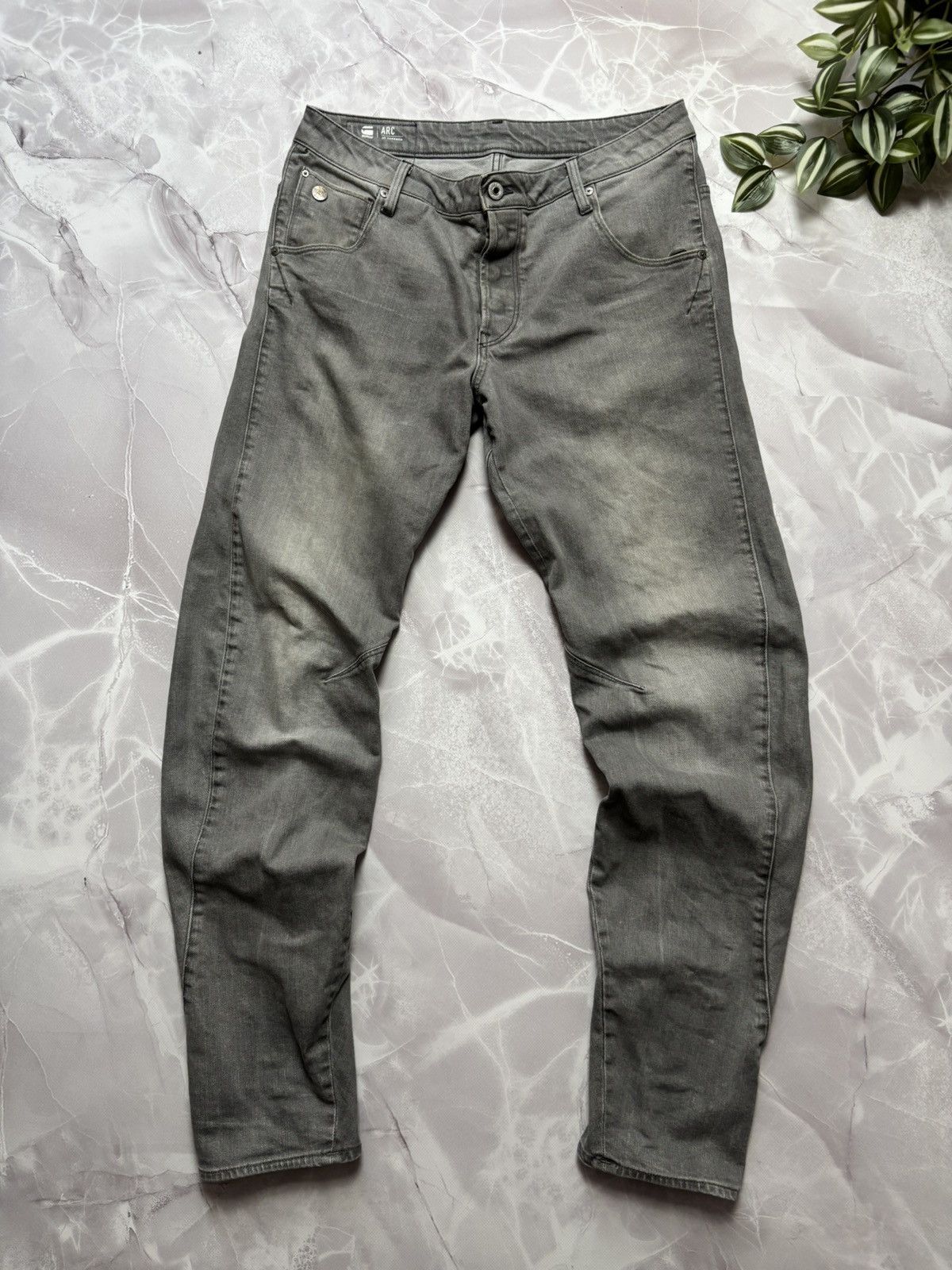 G Star Raw ARC 3D Tapered Jeans Denim Grey Mens 32 x 34