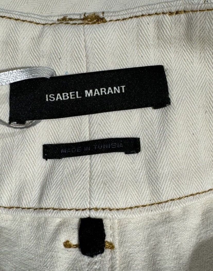 Isabel Marant ISABEL MARANT Myler Herringbone Cotton Wide-Leg Pants Size 24" / US 00 / IT 34 - 6 Thumbnail