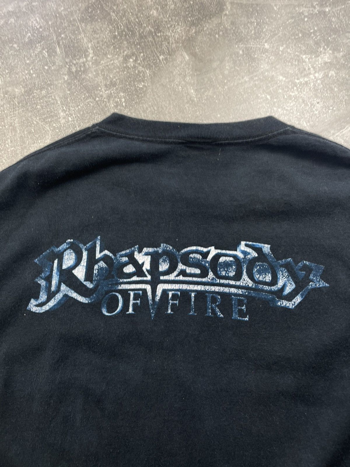 Band Tees × Vintage Rhapsody Of Fire Triumph Or Agony Vintage Black Rock T-Shirt Size US L / EU 52-54 / 3 - 6 Thumbnail
