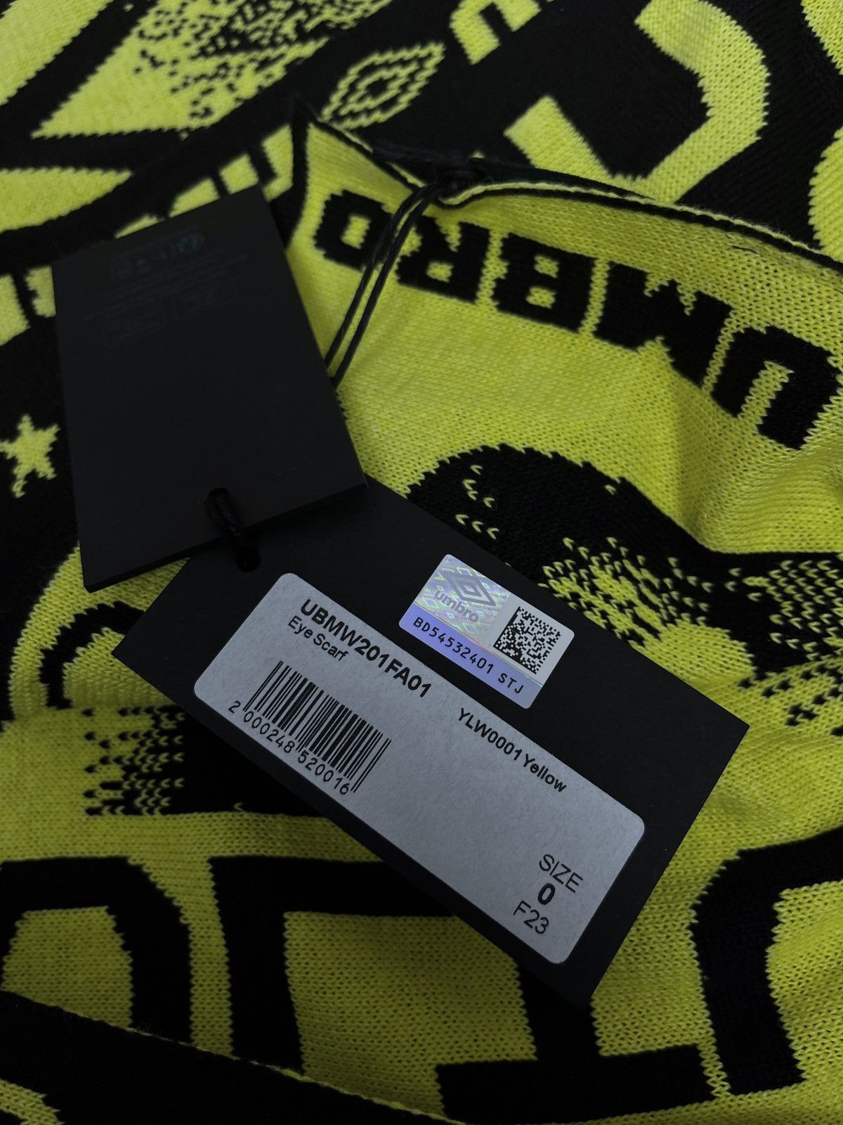 Slam Jam × Umbro 🔥 UMBRO X SLAM JAM Penalty Culture Eye Scarf Size ONE SIZE - 8 Thumbnail