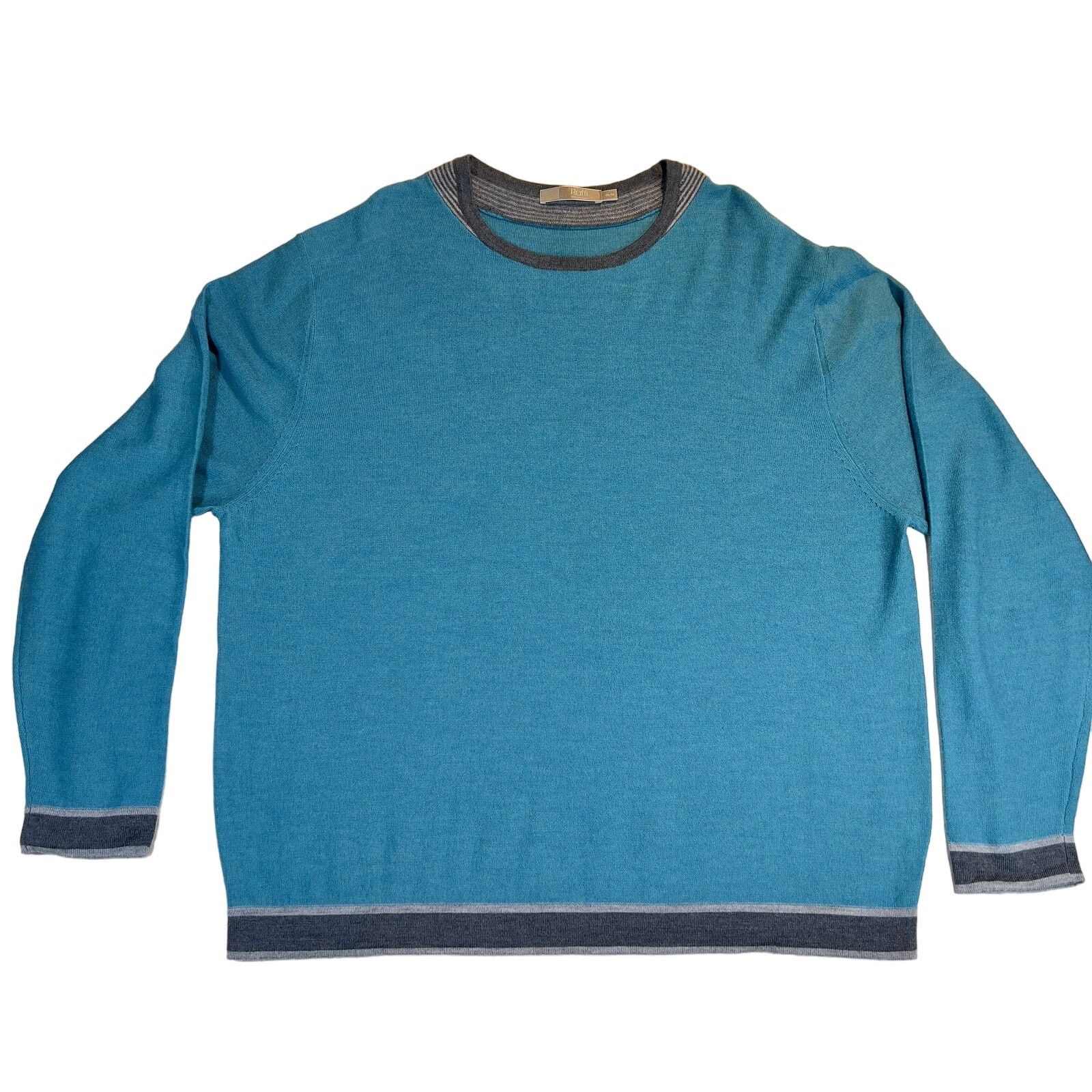 Raffi Raffi Linea Uomo 100% Extra Fine Merino Wool CrewNeck Sweate Size US XXL / EU 58 / 5 - 1 Thumbnail