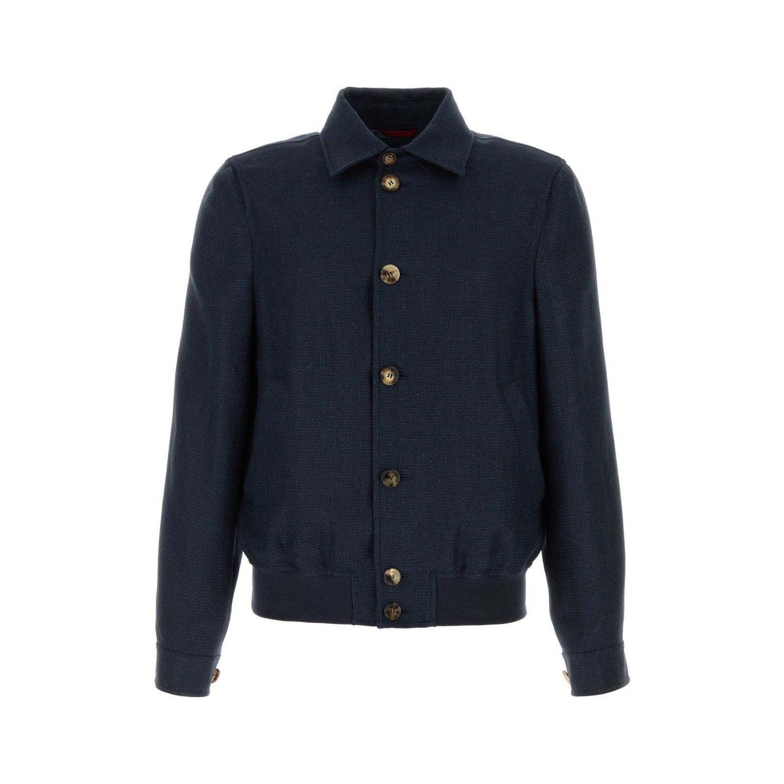 Brunello Cucinelli BRUNELLO CUCINELLI Navy Blue Silk Blend Jacket New & Authent Size US XL / EU 56 / 4 - 1 Thumbnail