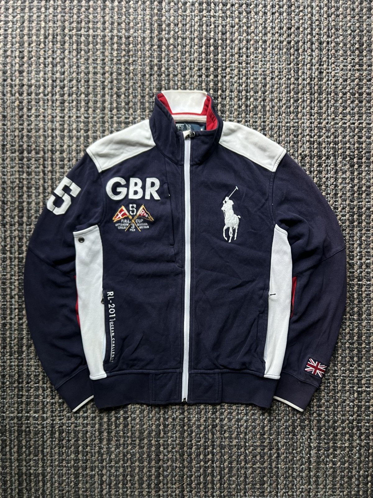 Polo Ralph Lauren 00’s Polo Ralph Lauren Great Britain Zip Sweatshirt Big Pony Size US M / EU 48-50 / 2 - 1 Thumbnail