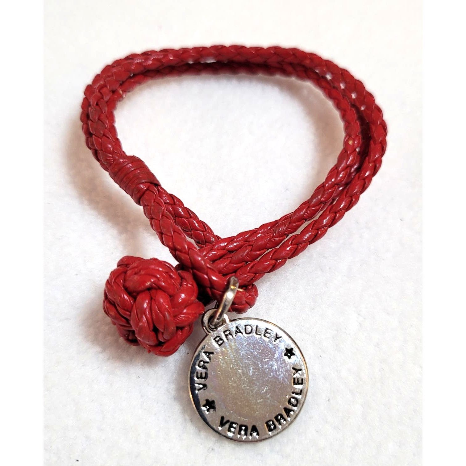 Vera Bradley VERA BRADLEY Red Braided Faux Leather Cord Frill Bracelet Size ONE SIZE - 3 Thumbnail