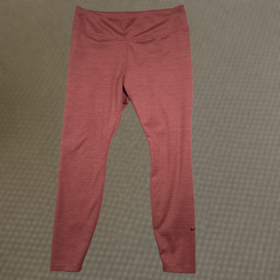 Nike Nike Leggings Womens XXL Brown Dri-FIT High Rise Ankle Yoga Gym Pants Athletic Size 40" / US 18 - 1 Thumbnail