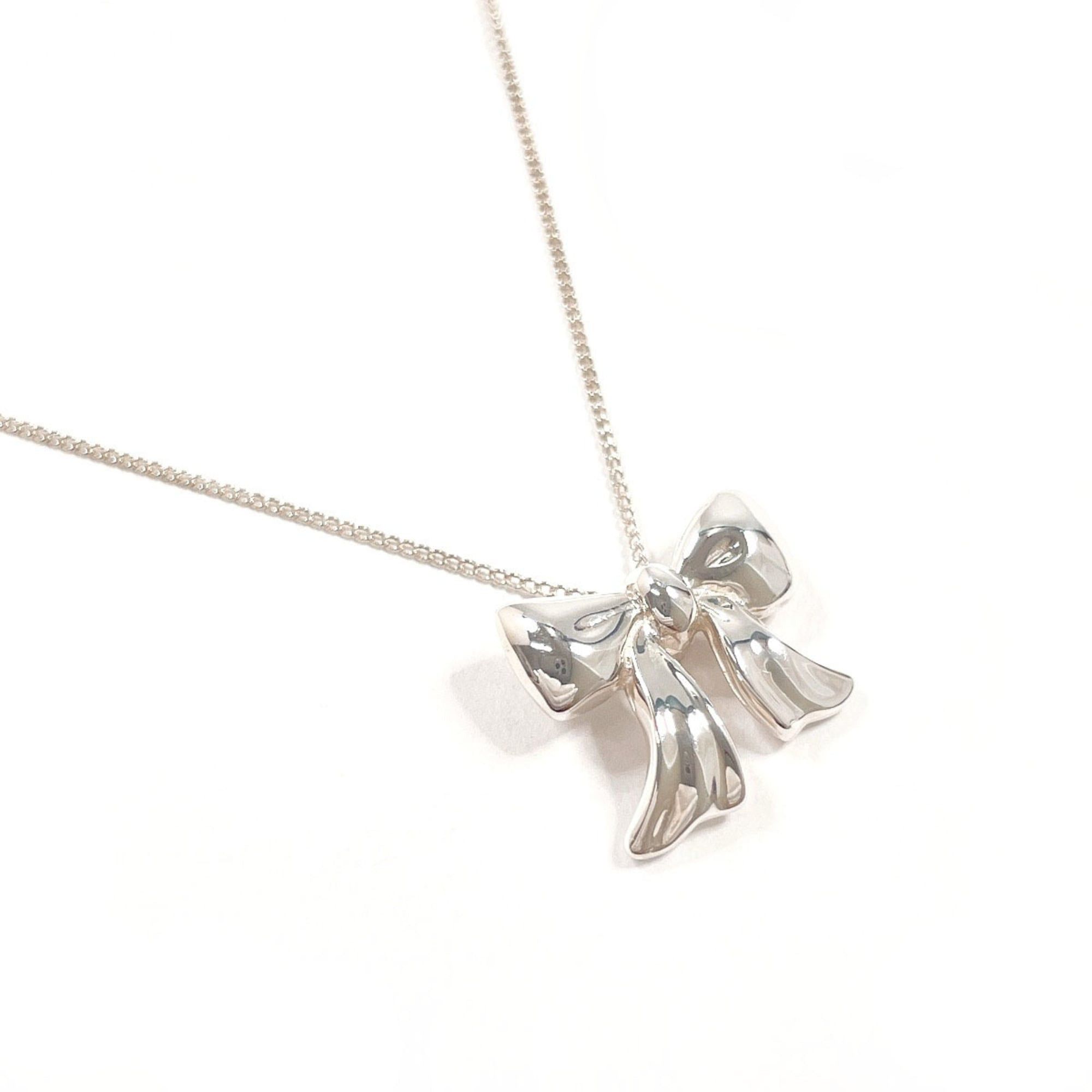 Tiffany & Co. TIFFANY&Co. Tiffany Ribbon Necklace, Sterling Silver 925, Silver, Women's Size ONE SIZE - 1 Thumbnail