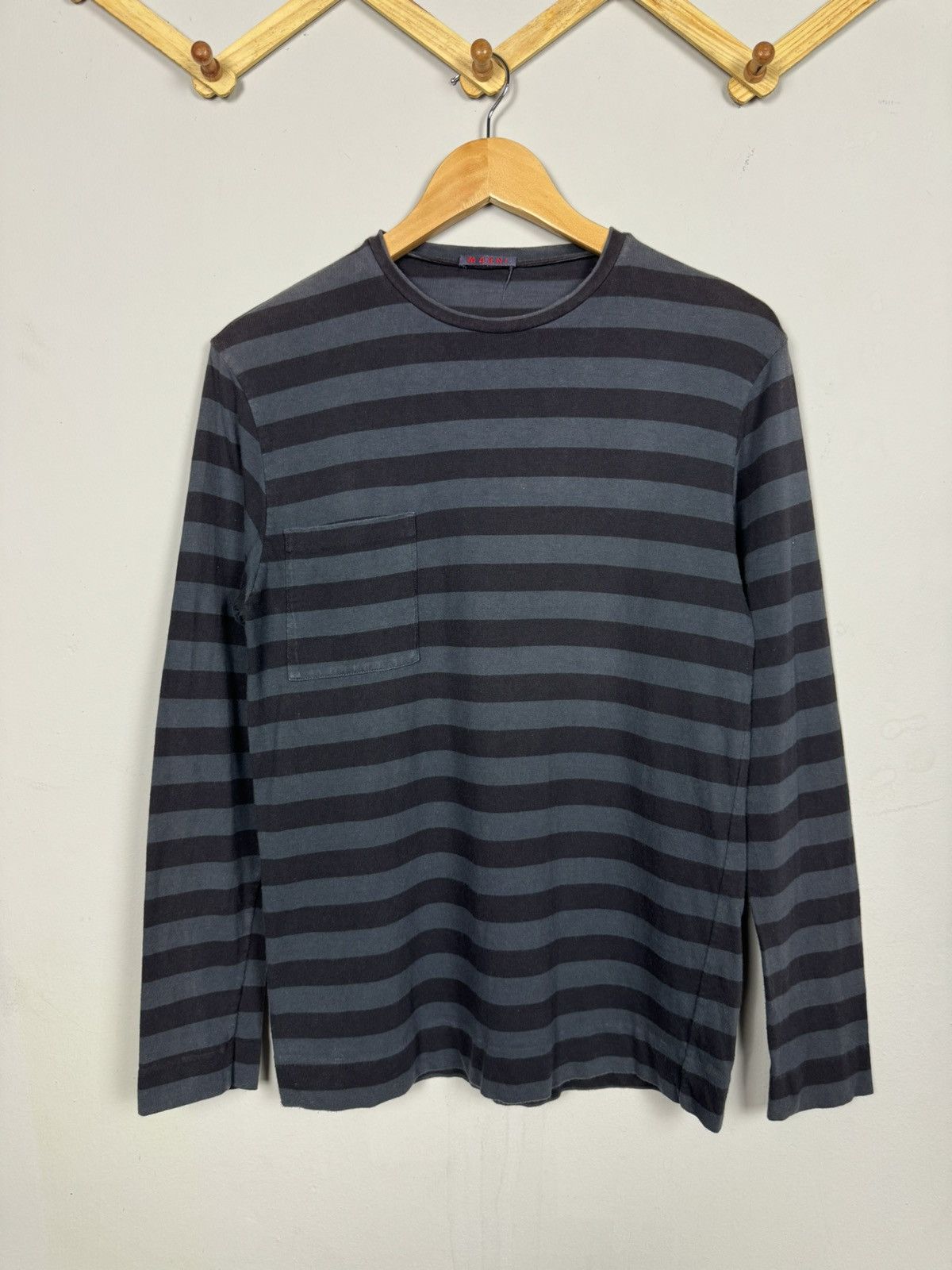 Marni Marni Stripe Pocket L/S Tee Size US S / EU 44-46 / 1 - 1 Thumbnail