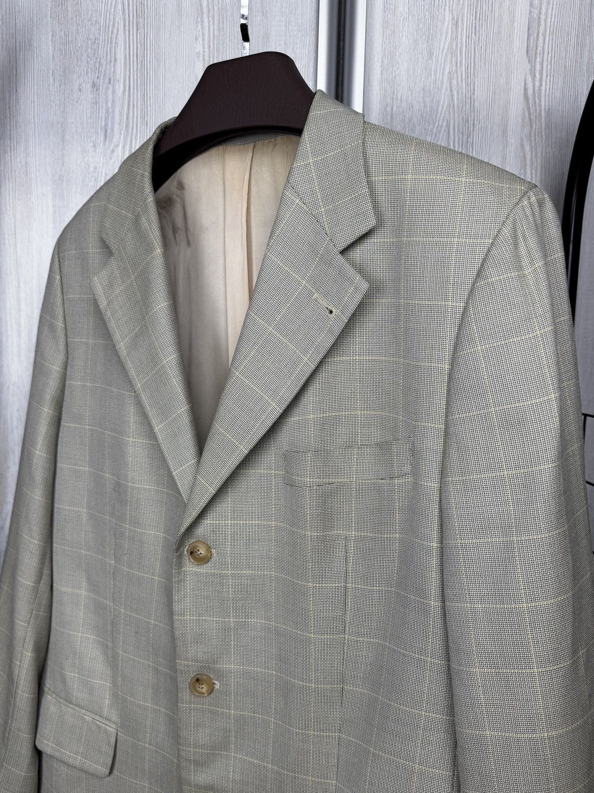 Yves Saint Laurent Yves Saint Laurent vintage checkered 3 button blazer Size 44R - 5 Thumbnail