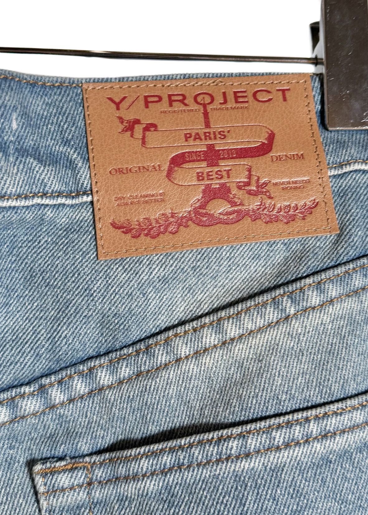 Y/Project Y/Project Washed Blue Hook-And-Eye Flare Jeans Size 25" / US 0 / IT 36 - 6 Thumbnail