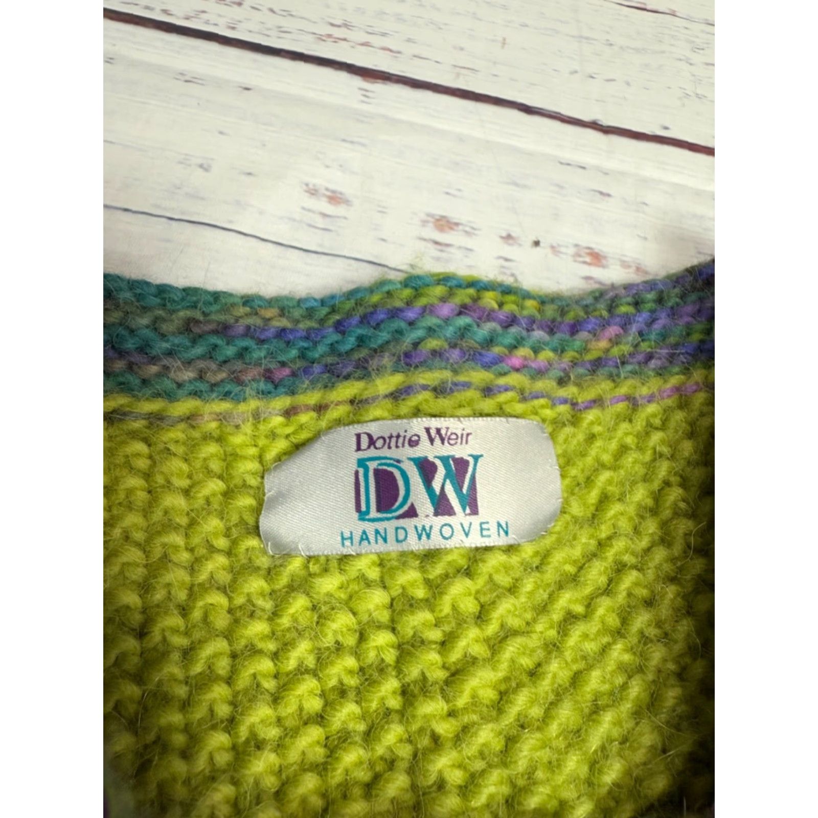 Vintage Dottie Weir Womens Sweater Cardigan Wool Tunic Size L Green Buttons Size L / US 10 / IT 46 - 5 Thumbnail