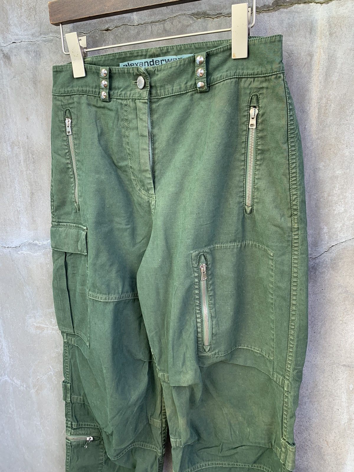 Alexander Wang Studded Multi Zipper Cargo Pants Size US 28 / EU 44 - 4 Thumbnail