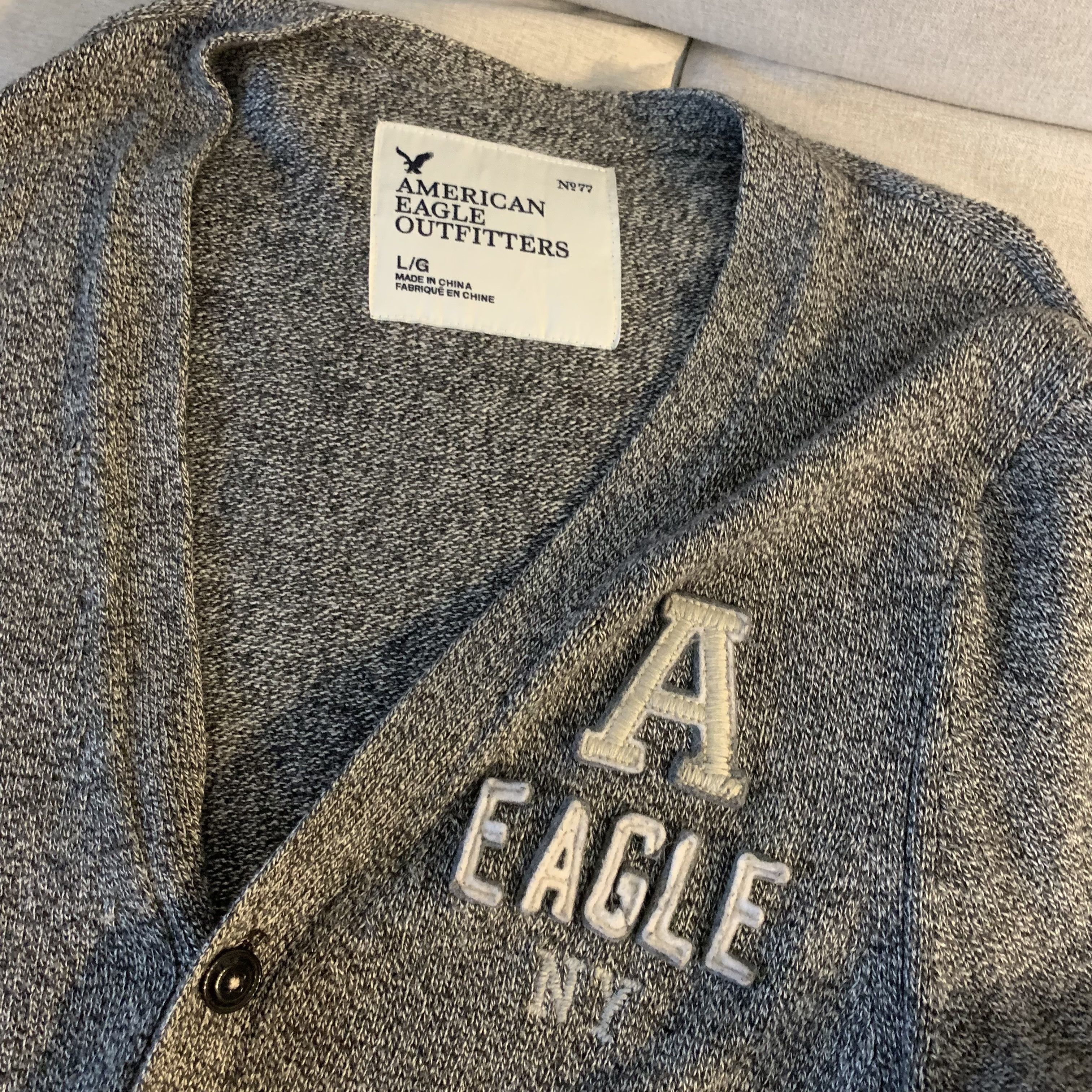 American Eagle Outfitters American Eagle Chunky Grey Cardigan Large Size US L / EU 52-54 / 3 - 3 Thumbnail