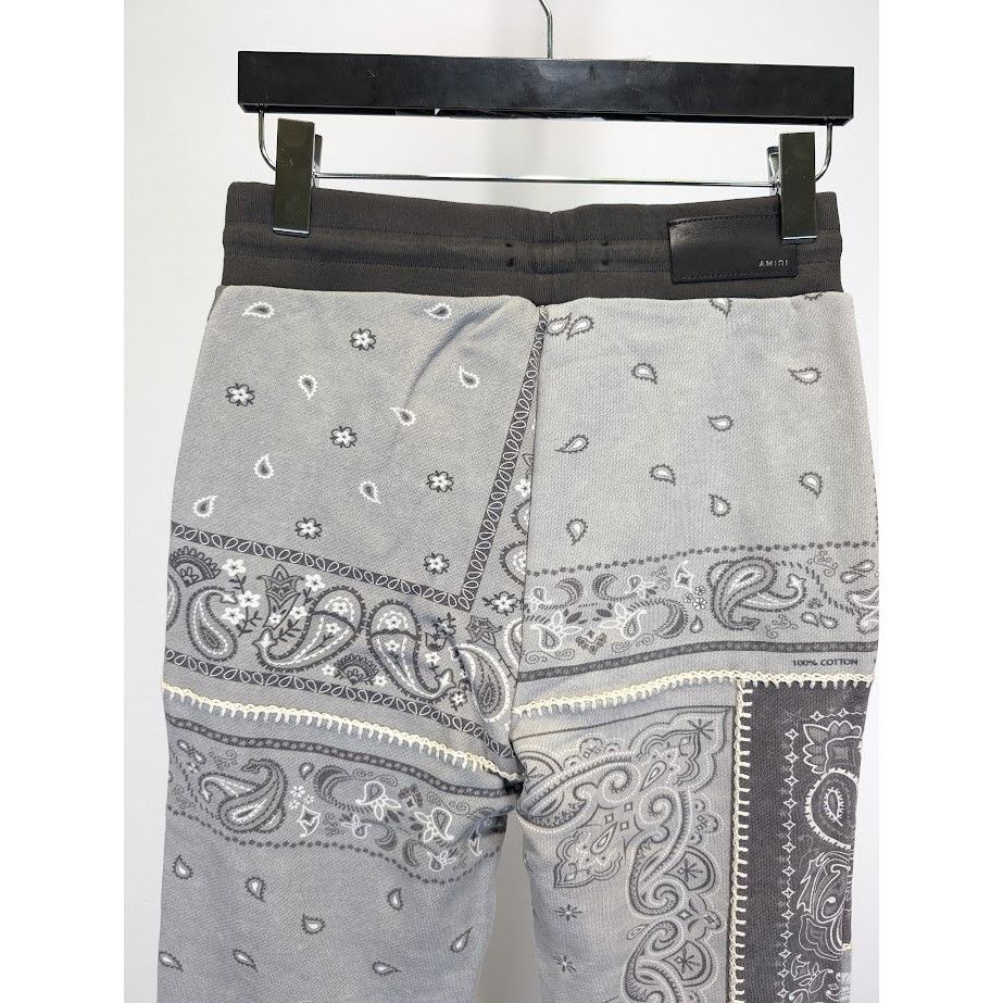 Amiri o1rshd1 Bandana Reconstruct Sweatpants & Joggers Black /Gray Size US 28 / EU 44 - 13 Thumbnail