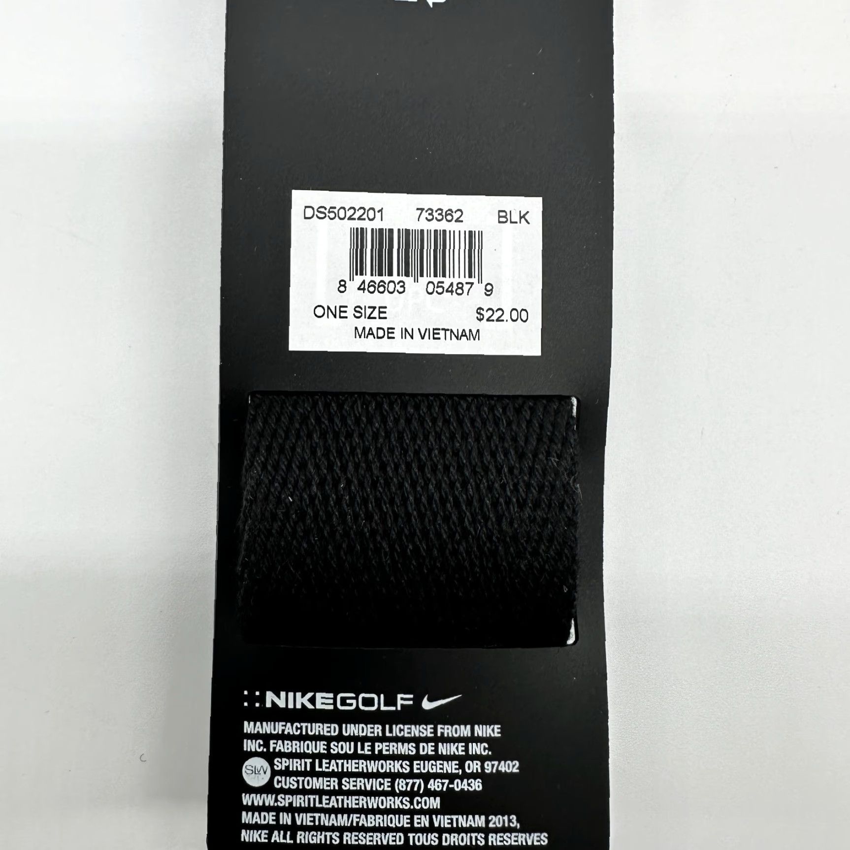 Nike Nike Golf Belt Mens One Size Up To 42” Black Adjustable Web Buckle Size ONE SIZE - 4 Thumbnail