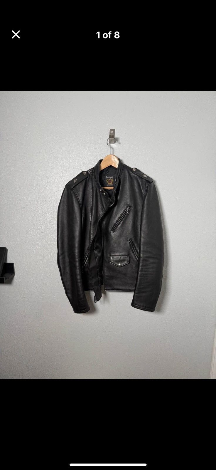 Schott Schott NYC, Cafe Racer Asymmetrical Leather Moto Jacket Size US M / EU 48-50 / 2 - 1 Thumbnail