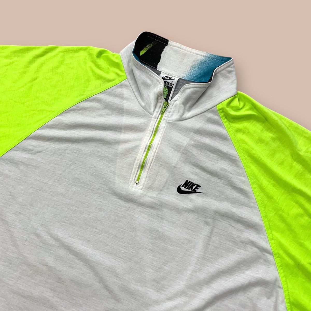 Nike Vintage 1990s Nike Challenge Court Half Zip Shirt italy made Size US XL / EU 56 / 4 - 3 Thumbnail